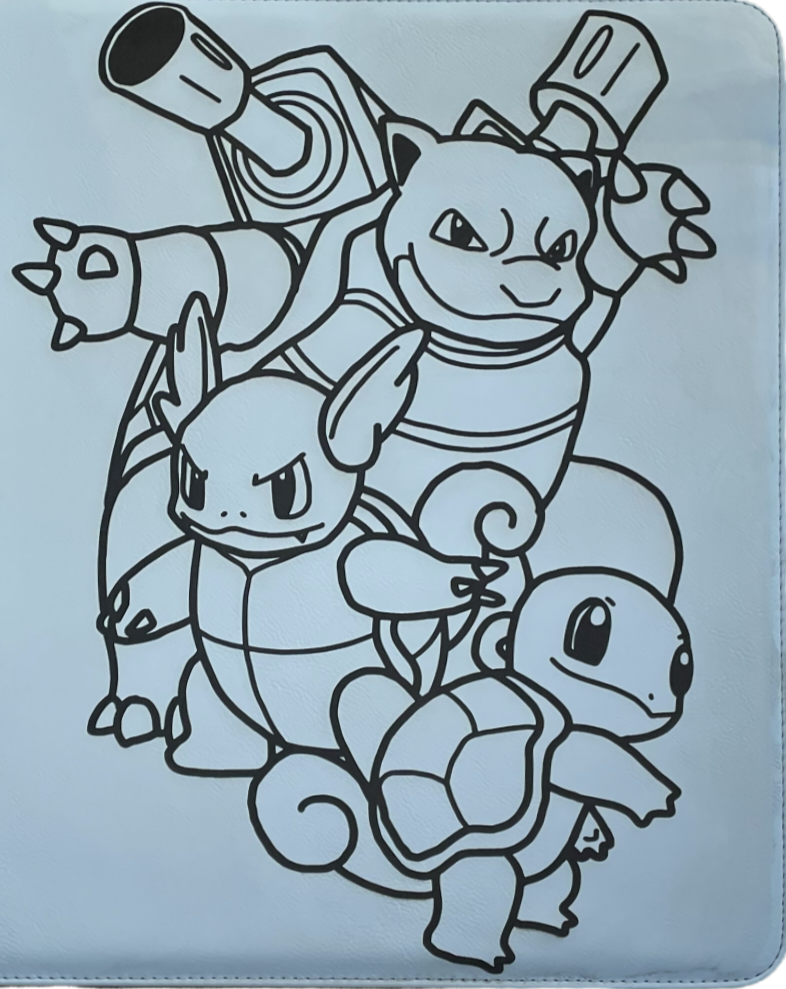 Blastoise Evolution Line Custom Laser Engraved TCG Binder
