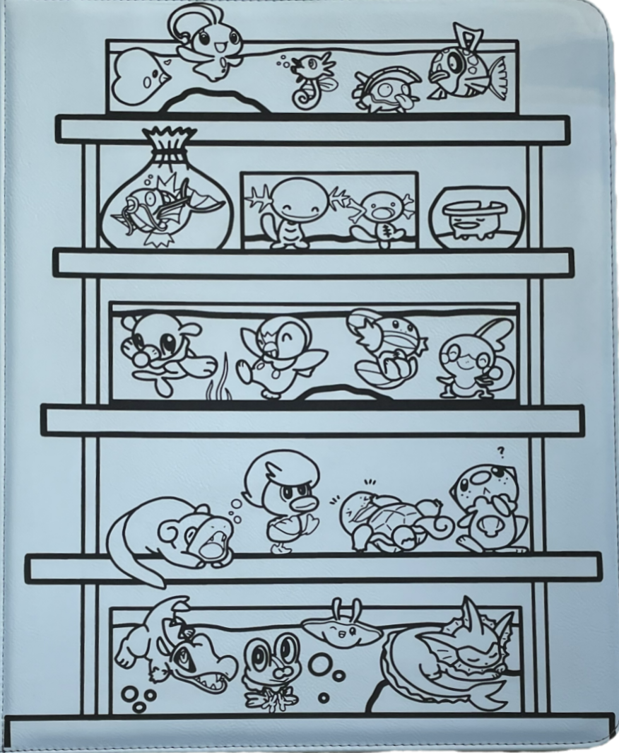 Water Type Custom Laser Engraved TCG Binder