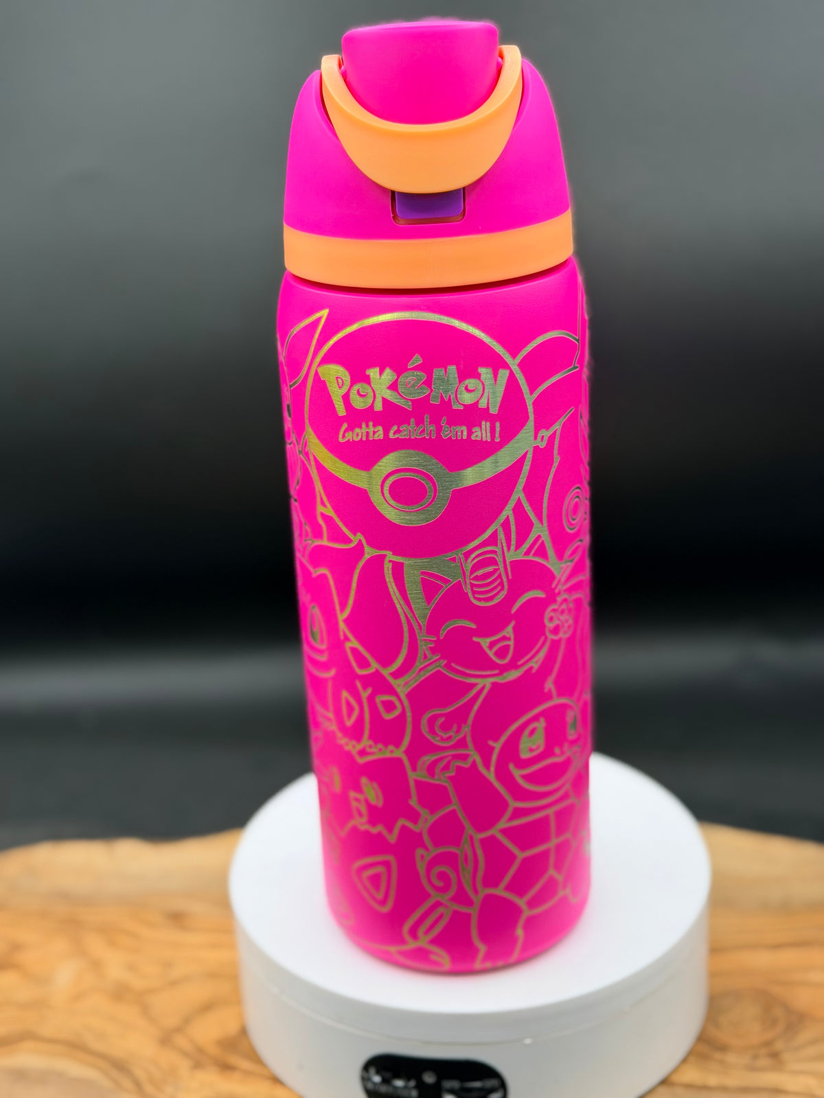 “Gotta catch 'em all" 32 oz Laser Engraved Water Bottle